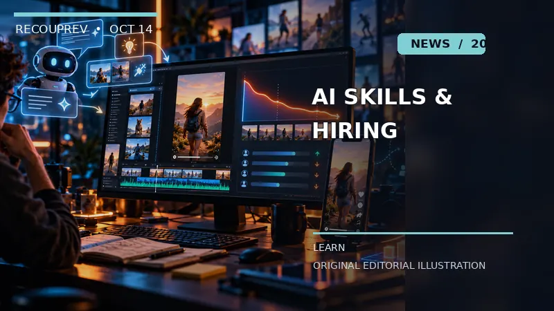 Conceptual photograph for AI education and career-skills coverage, not an actual conference image.