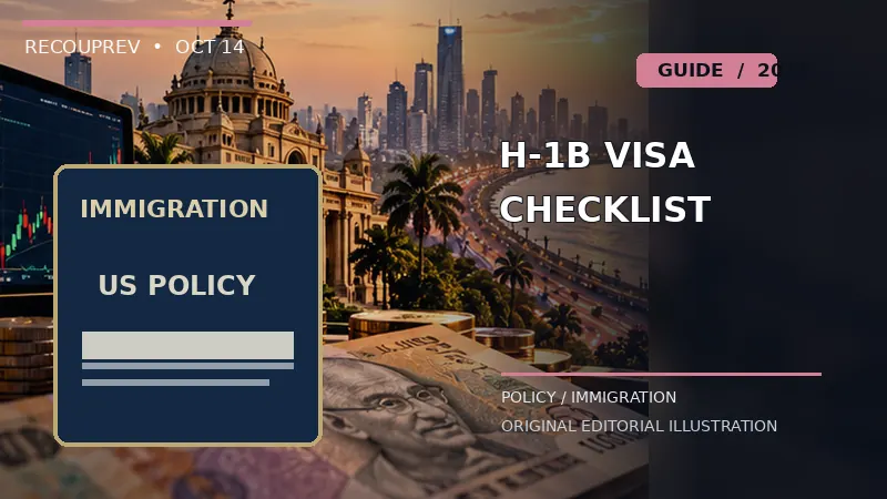 Conceptual editorial illustration of US immigration documents or legal-policy research; not an image of official documents.