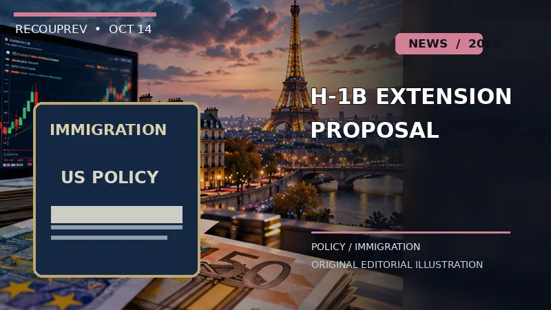 Conceptual editorial illustration of US immigration documents or legal-policy research; not an image of official documents.