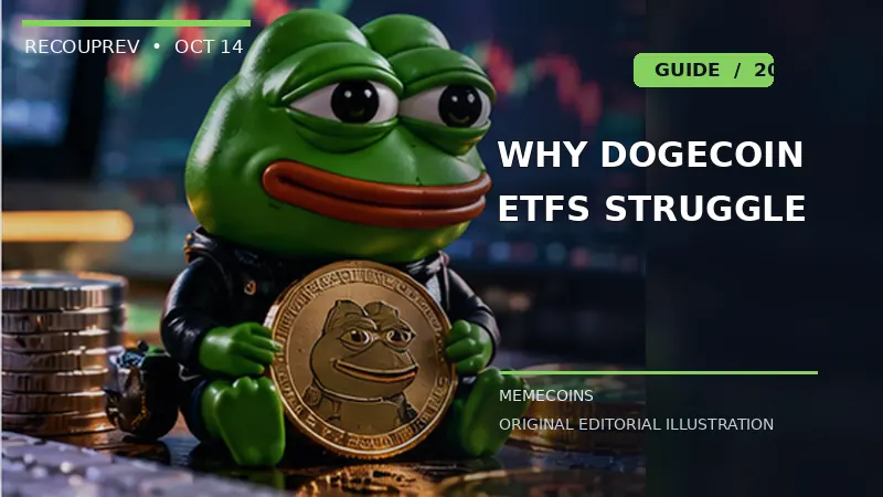 Conceptual memecoin illustration of tokens and financial markets, not an actual event photograph.